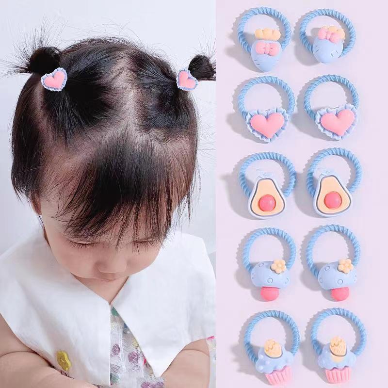 Non-Damaging High-Elastic Hair Ties: Gentle Rubber Bands for Kids' Hairstyles