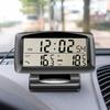 Auto Thermometer Digitaler Wecker Fahrzeugtemperaturmesser mit Hintergrundbeleuchtung Auto Elektronik Auto Uhr Armaturenbrett Uhr