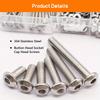 670pcs Stainless Steel Allen Screw and Bolt Combination Set | M3, M4, M5, M6 Hex Head