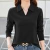 Navava Women Solid Daily Collar Long Sleeve T shirT nT3205