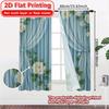 2D Flat Printing  2pcs Dreamy Oasis Print Modern Curtains Durable 100% Polyester Fabric Curtains Decorations Outdoor Perfect for