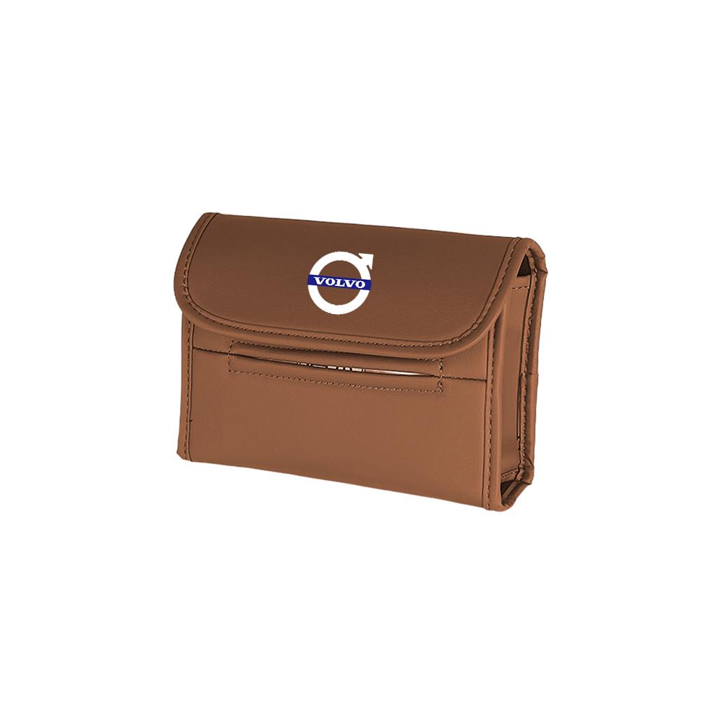 PU-Leder Auto-Taschentuchbox Papiertuchtasche Hängende Aufbewahrung Autozubehör Für Volvo XC90 XC60 V90 D5 S90 S80 S70 T5 T6 V40 V60