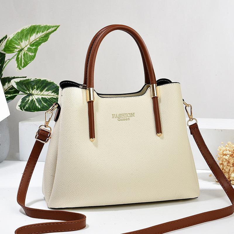 Women's Bag Large Capacity Handbag Women's Bag New Style Ladies Bag Textured Shoulder Large Bag