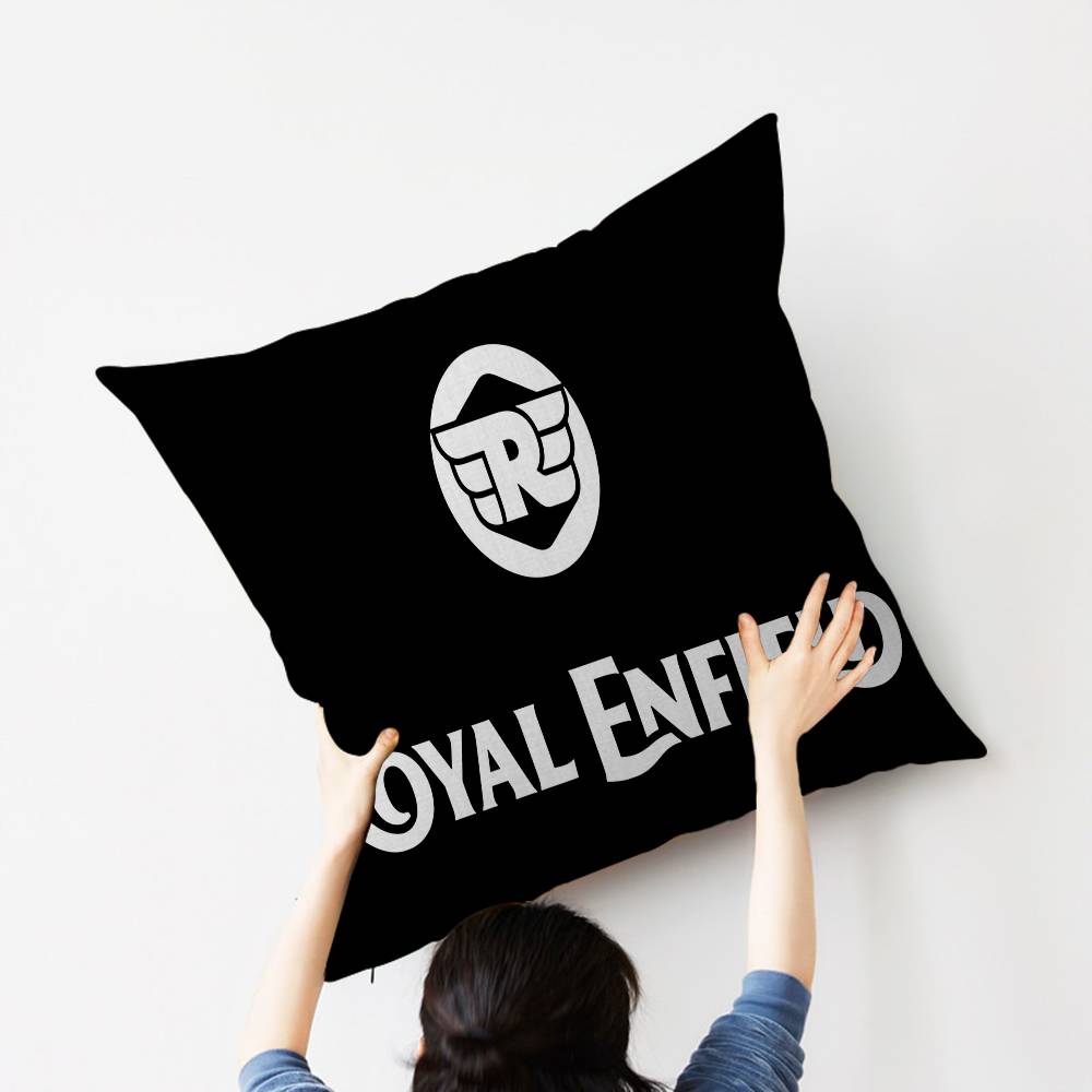 

M-Moto Racing R-Royals E-Enfields Cushion Cover Inches Farmhouse Decor Home Throw Pillow Covers for Couch Decorations 12x12Inch