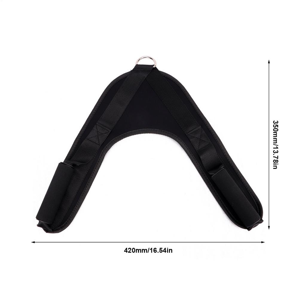 V-Shaped AbCrunch Straps Fitness Pulling Harness Drag Handle Exercise Pulling Harness Shoulder Strap Belt For Gym Fitness Equip