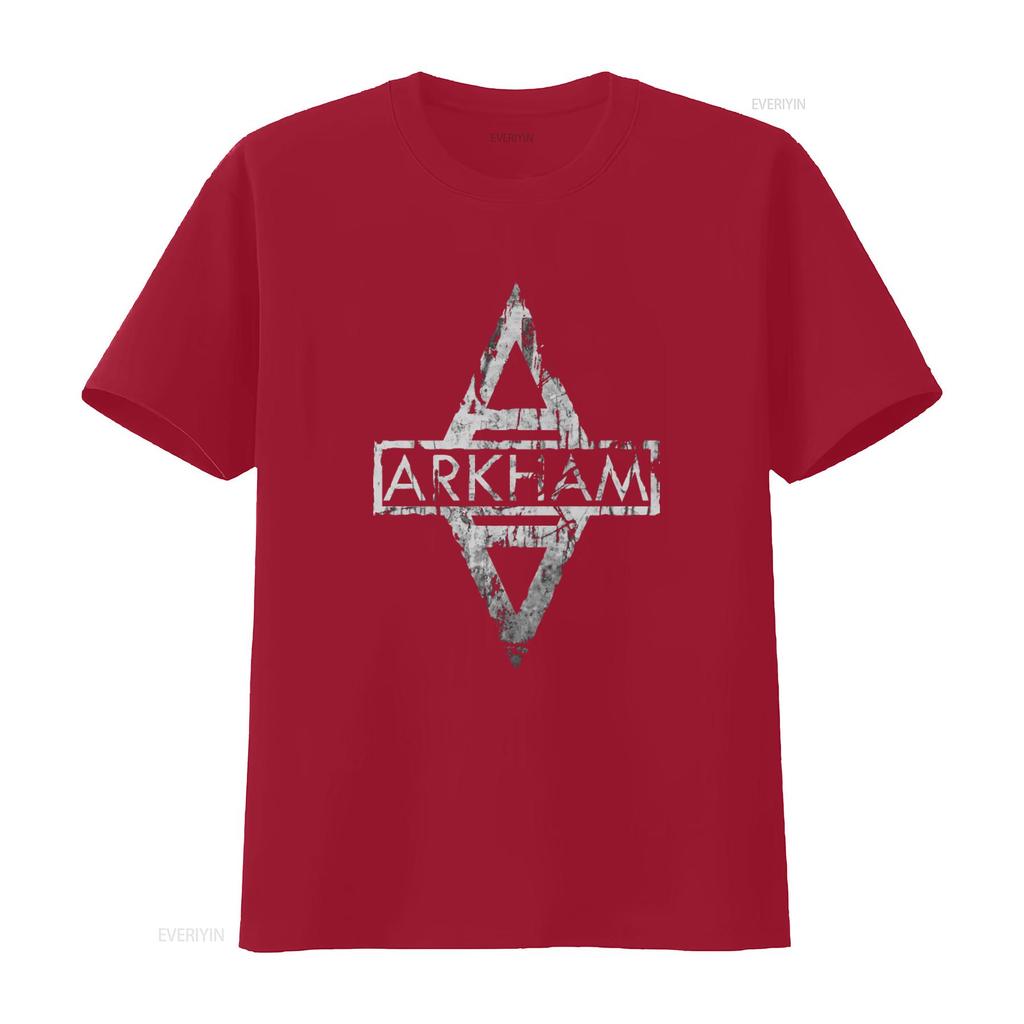 Arkham Asylum T shirt for Men PC06 vintage Washed Stylish Soft Casual Slightly homme Comfortable graphic designer clothes