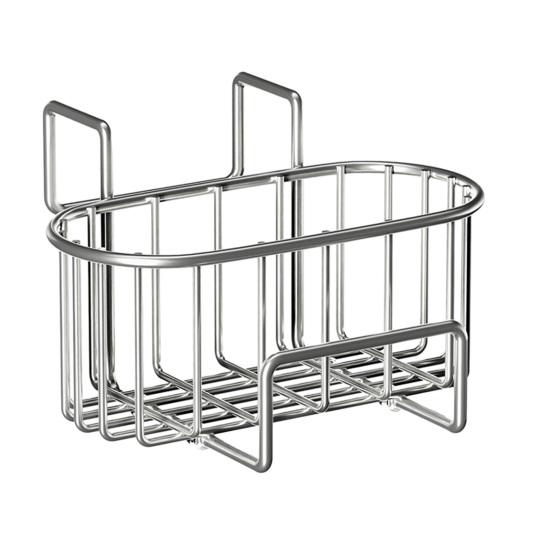 

Держатель губки для кухонной мойки Подвижная полка для кухонной мойки Компактный размер Нержавеющая водонепроницаемая подвесная раковина Губка для раковины для раковин с двойной чашей B