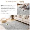 Softime Carpet Rug Shaggy Rug 185 X 185cm 2 Tatami Washable All Season Rug Antibacterial Odor Resistant Mite Resistant Fluffy Living Mat Floor Heating