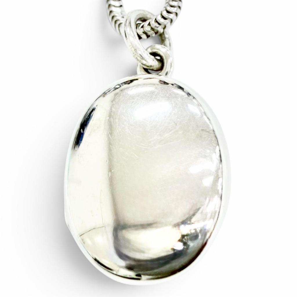 Great TIFFANY&Co. Necklace Oval Locket Pendant Necklace (Rare) Silver 925 Women Used