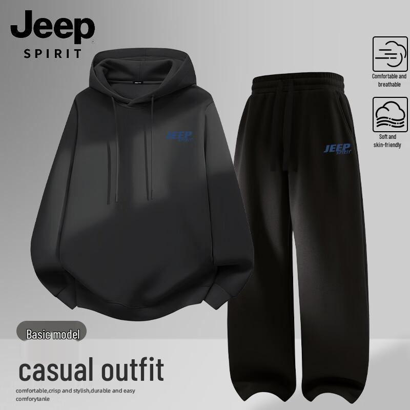 JEEP SPIRIT Men s Pullover Hoodie & Sweatpants Set 3XL