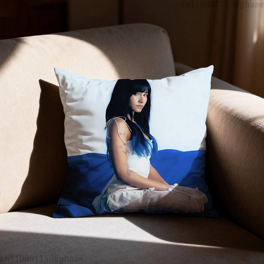 AAitana Cuarto azul Pillow Case Square DoubleSided Printing Short Plush Sofa Cushion Cover Bedroom Bedside Pillow