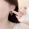 New Popular Metal Ring Earrings with A Sense of Luxury, Unique Earrings, Fashionable and Personalized Earrings