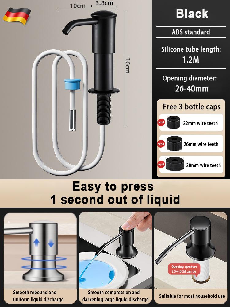 Sink Soap Dispenser Built-in Design Liquid Bottle. Soap Hydraulic Dispenser For Kitchen Kitchen Sink Soap Dispenser
