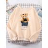 Street Teddy Bear Selfie Swag Women Funny Sweatshirt Female Hipster Hoody Crewneck Hoodies Fashion Oversize Pullover Tops