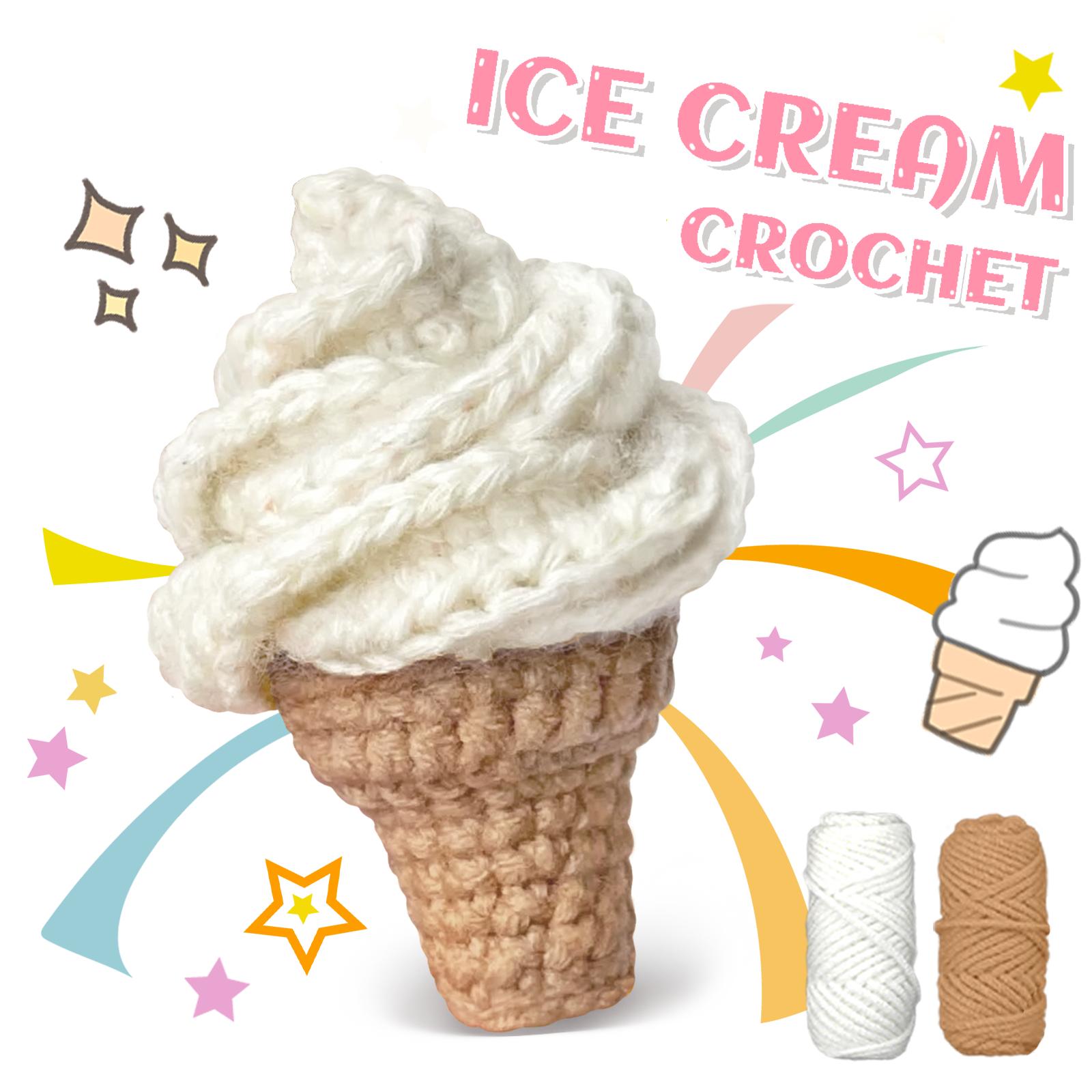 

YAMAXIN DIY Crochet Kit - Donut Bread Ice Cream Toast Shapes Full Material Set with Video Tutorial for Handcrafting