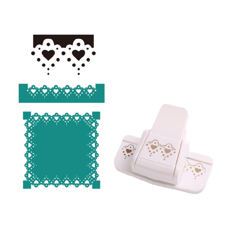 Home Office Schule Hohl Ausgestanzt Schick Rand Präge Stempel Präge Etikettierer 3D Prägemaschine für DIY Projekte