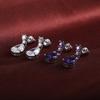 1 Pair Women Drop Earring Water Drop Shape Cubic Zirconia Dangling Earrings