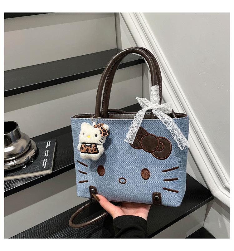 

Мультяшная вышитая сумка через плечо и кроссбоди - Милый дизайн сумки-ведра для девочек