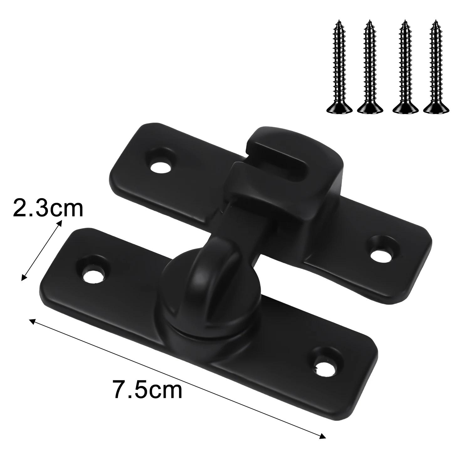 

90 Degree Window Drawers Cabinet Locks Stainless Steel Hook Latch Barn Door Latch Bolt Hooks Sliding Gate Buckles Hardware 1set чёрный