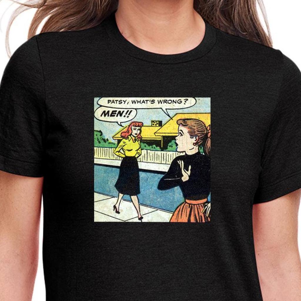 What Wrong? Men! Comic Strip Panel T-Shirt Unisex Uneek T-Shirt