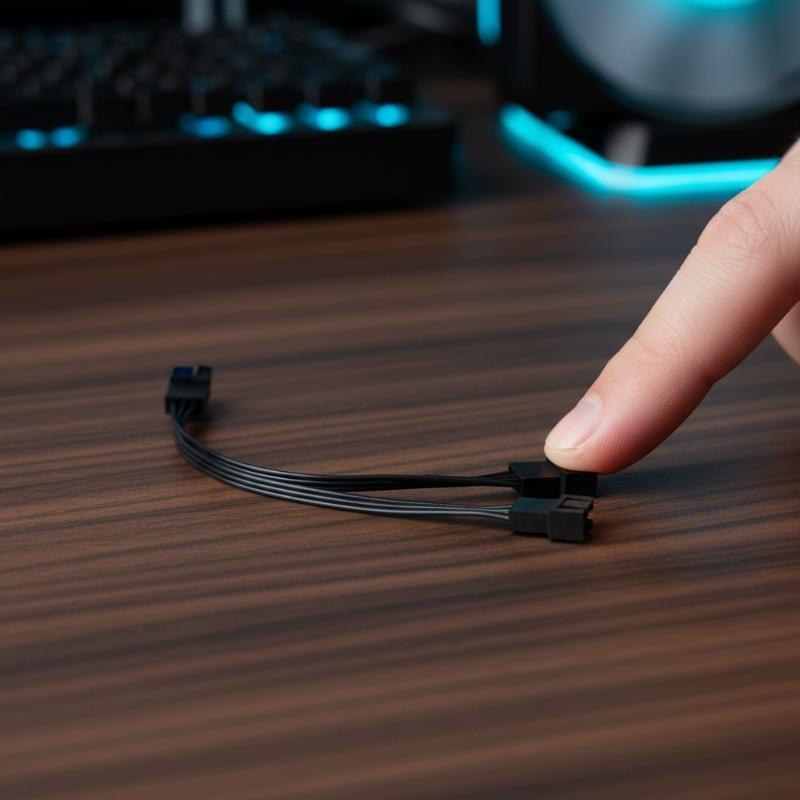4Pin PWM Fan Splitter Extension Cable 1 To 2 3 Ways Black Sleeved for Desktop Workstation Cooling