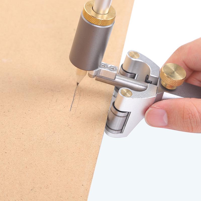 Universal Woodworking & Tile Scribing Gauge: Multifunctional Metal Profile & Arc Scribe Tool