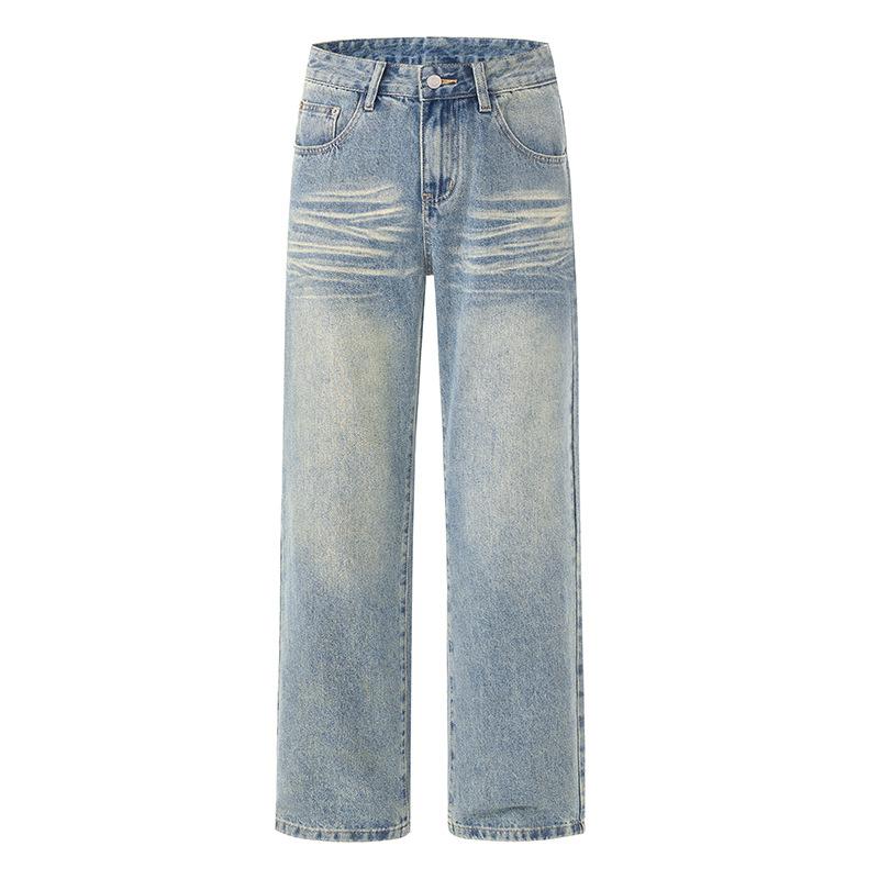 

Мужская одежда, Осень Новые Микро-конусные Джинсовые Прямые Брюки 3XL