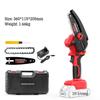 6-inch Cordless Electric Chainsaw with Rubberized Grip, Lithium Battery-Powered, Mini Woodworking & Logging Saw for Garden Tools