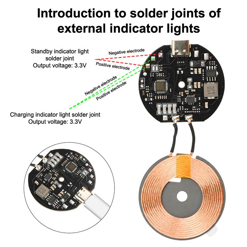 20W High Power Wireless Charger Transmitter Module 12V/24V Mobile Phone Quick Charging Circuit Board Vehicle Wireless Charger
