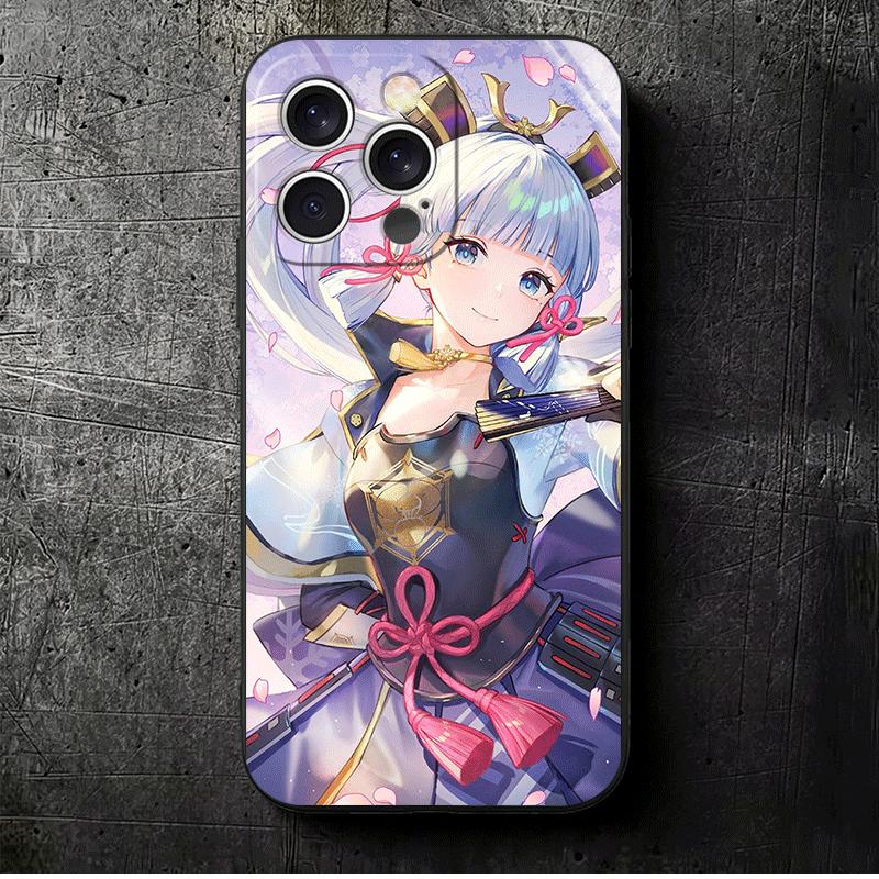 Genshin Impact Kamisato Ayaka Soft Phone Case for iPhone 16 16E 17 Air 15 Pro Max 14 Plus 13 Mini 11 12 7 Black Cover Back Shell