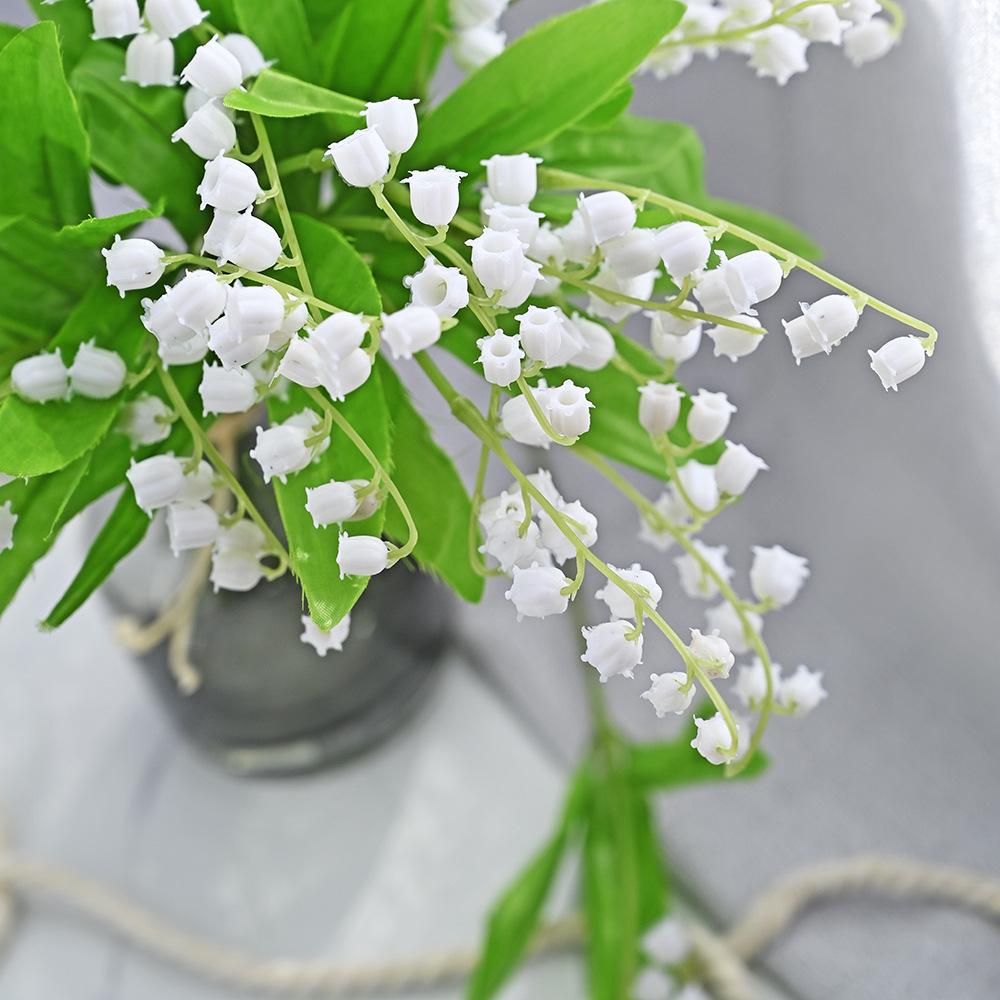 Artificial 6-Branch Campanula Lily of the Valley Flower for Home Decor & Photography Props