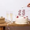 3D Kerze Rosa Geburtstagszahl Kerze Mädchen Alles Gute zum Geburtstag Kuchenaufsatz Backen Feier Gedenken Jahrestag Party Dekoration