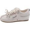 Silver Inner Height Increase Flat Bottom German Training Shoes Women's Shoes 2025 New Spring and Autumn Leisure Sports Board Shoes Forrest Gump Shoes