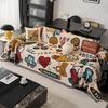  Christmas Cartoon Sofa Cover Cloth Towel Anti Cat Scratch and Anti Slip Sofa Cover Skin Friendly Suitable for All Seasons