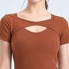 New Yoga Clothing Tops Short-sleeved T-shirt Women Summer Tight Sports Running Stretch Breathable Fitness Tops