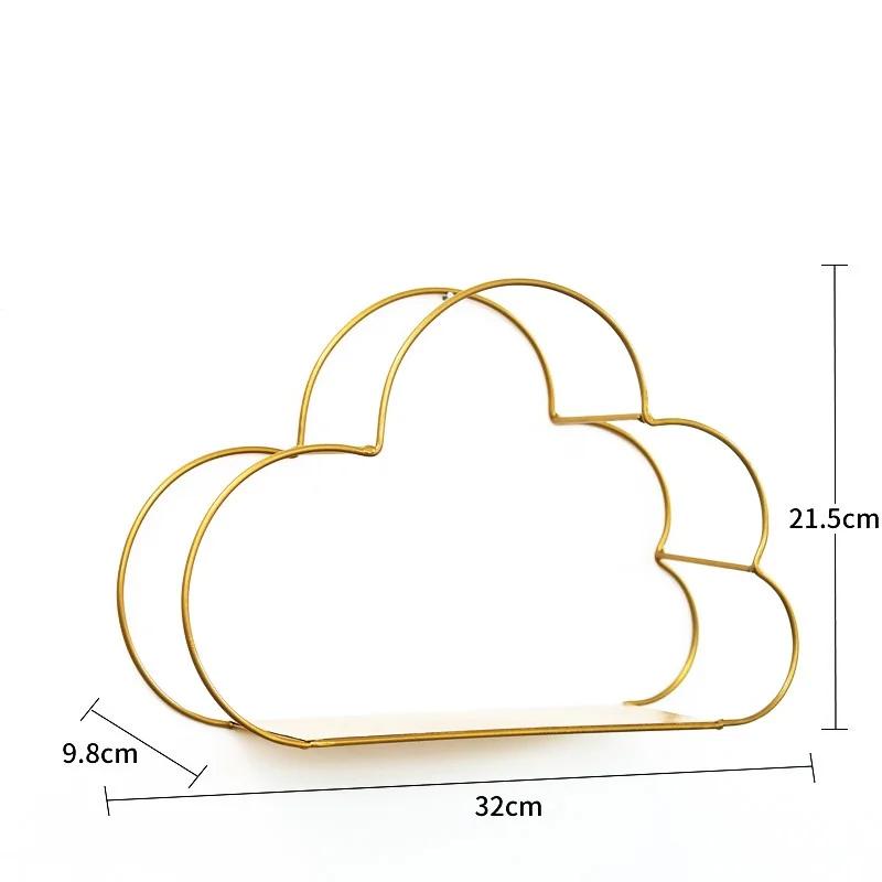 1 Pcs European Style Iron Cloud Wall Rack Free Punch Simple Home Living Room Wall Decoration Wall Hanging