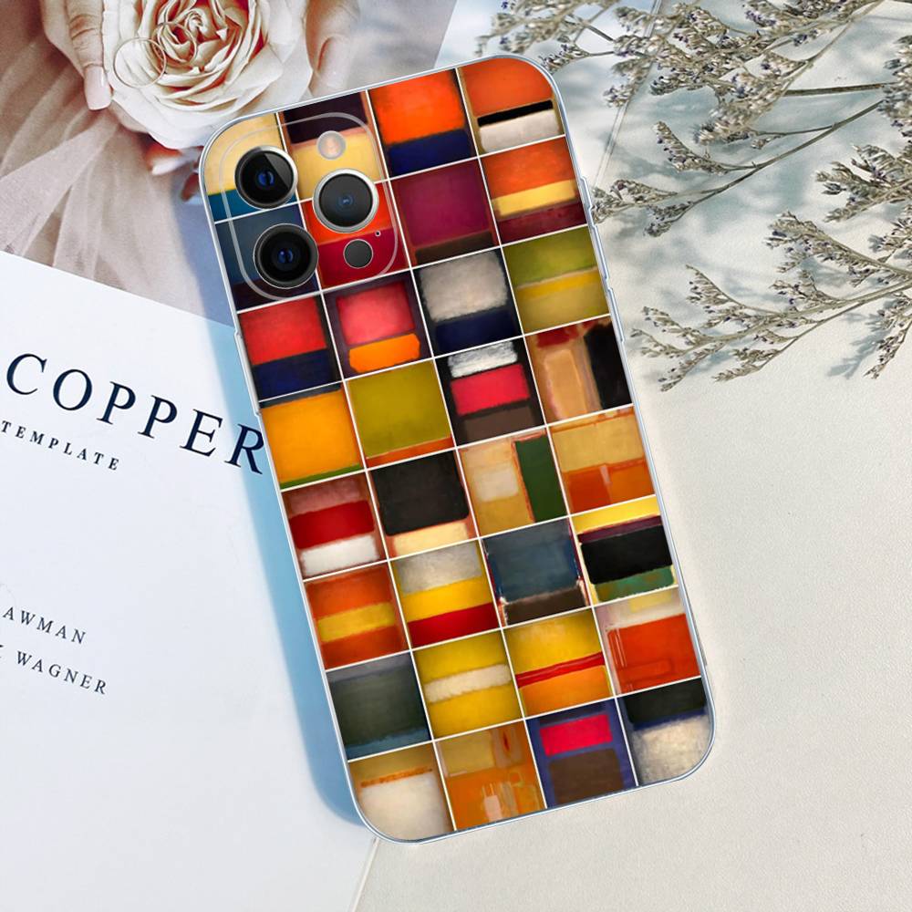 Abstract Art M-Mark R-Rothko Phone Case For IPhone 11 13 16 12 17 14 15 Pro Max Plus Soft Clear Back Cover Coque
