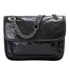 Messenger Bag Genuine Leather Women's Pleated Cowhide Wandering High-quality Chain Large Capacity Commuting One-shoulder Cross-body