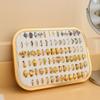 Luxury Metal Velvet Rings Earrings Organizer Ear Studs Jewelry Display Stand Holder Display Tray Home Decoration Display Cabinet
