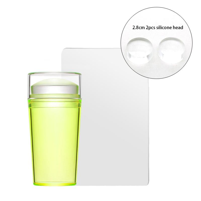 Nail Stamping Plates Pure Clear Jelly Nails Art Stamper Scraper Set Print Silicone Marshmallow Design Manicure Accessories Tool