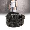 Multiple Color Waist Belt Shinning Rhinestone Belts for Woman Men Adjustable Pin Buckle Waist Strap for Jeans Dress