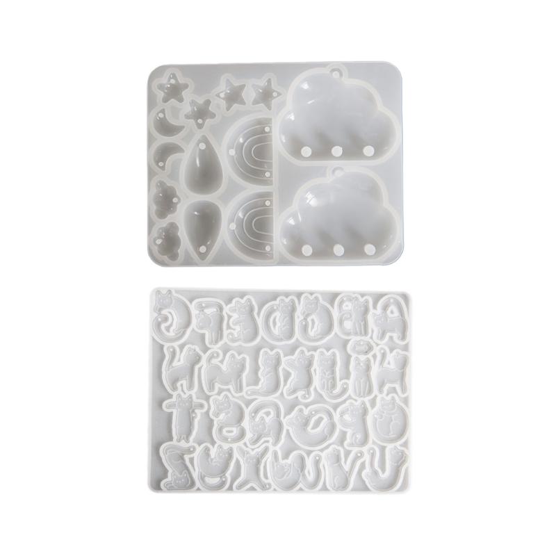 

Silicone Charm Mold Reusable Template Hand-Making Pendant Moulds Suitable for Resin Keychains Necklace Accessories 1