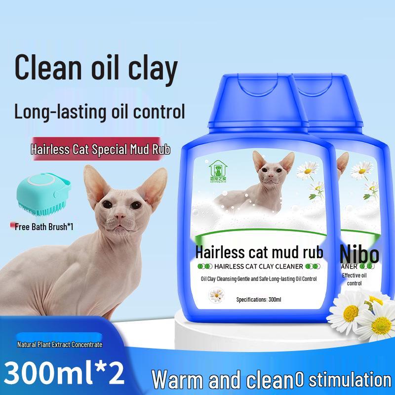 Гель-шампунь для кошек сфинксов, контролирующий жирность, без смывания