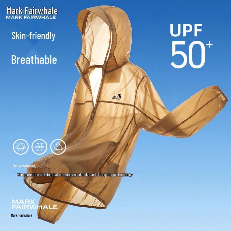 MARK FAIRWHALE Men s UPF50+ Hooded Ice Silk Cooling Sun Protection Jacket M