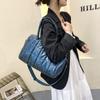 Fashionable Women's Tote Bag, Female Large Capacity Padded Shoulder Bag, Quilted Checkered Handbag, Down Messenger Bag