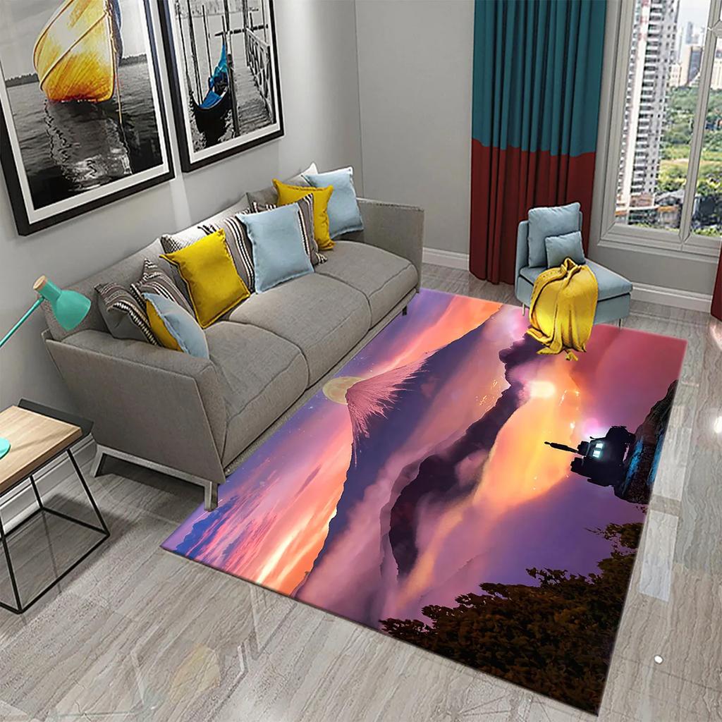 Japan Mount Fuji Carpet for Kitchen Living Room Bathroom Bedroom  Doormat Entrance Non-slip Mat Rug Corridor Home Decor Carpet