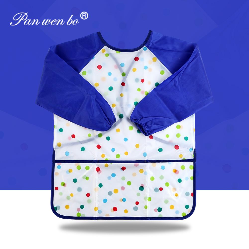 Children's Long-Sleeve Art Smock & Bib - Anti-Stain for Early Education and Kindergarten
