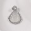 White Chalcedony Laughing Buddha Pendant with Diamond Clasp - Versatile Women's Clavicle Chain