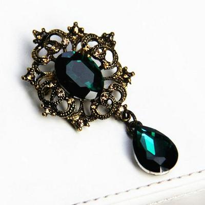 Elegante Retro Wassertropfen Kristall Brosche: Vielseitige Strass-Anstecknadel für Kleidung