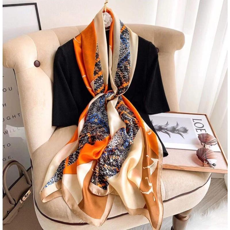 new fashion versatile autumn brocade silk scarf women's scarf shawl